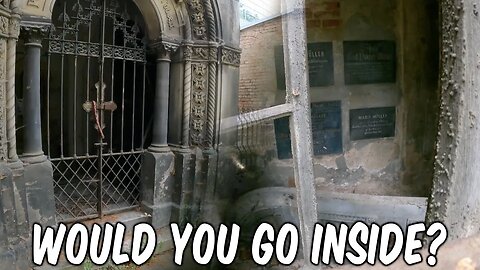 Peeking Inside Creepy Mausoleum's in a Cemetery | Prague Compilation