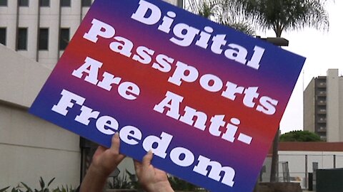 Protest Against Digital Vaccination Passports