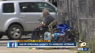 San Diego sailor spreading warmth to homeless veterans