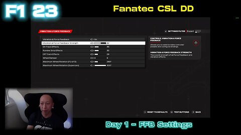 F1 23 - Fanatec CSL DD | Force Feedback Settings- teach me | Launch day