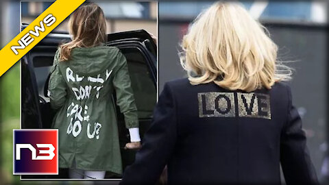 Jill Biden Throws Shade at Melania Trump with Tacky Message on Back of Her Jacket