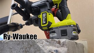 Ryobi 18V One+ HP Brushless 1" SDS-Plus Rotary Hammer Review Model P223 Vs Milwaukee FUEL M18