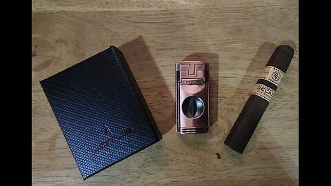 Rocky Patel Decade and my new Lotus Duke V-Cut torch.