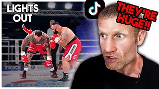 Olympic Boxer reacts to INSANE Knockouts