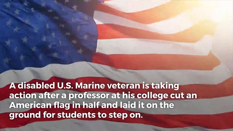 US Marine Vet Takes Action After Prof Forces Students to Step on American Flag for Art Show