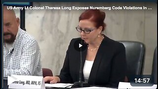 U.S. Army Lt. Colonel Theresa Long exposes the Nuremberg Code violations in military vaccine mandate