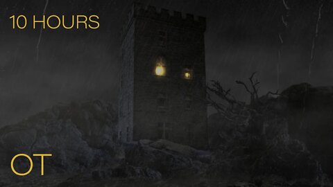 Spooky Stormy Night at a Fantasy Castle | Thunder & Rain Sounds for Sleep | Relaxation | 10 HOURS