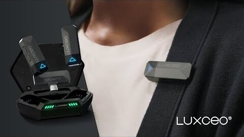 Luxceo M8: Smallest Wireless Stereo Mic 2-in-1 Charging Case