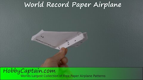 World Record Paper Airplane, The Sky King, Folding Instructions