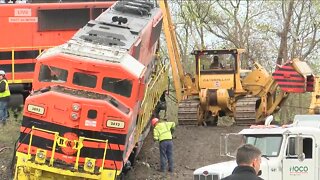 Evacuation orders lifted after train derailment in East Aurora