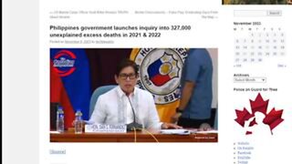 Philippines inquiry into 327000 excess deaths! Could it be the Vaccine?