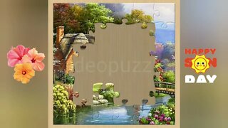 Beautiful House by the River #Videos #Puzzle #VideosPuzzle #Anime #Animation #Shorts