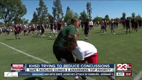 KHSD using safe tackling clinics & education to reduce concussions
