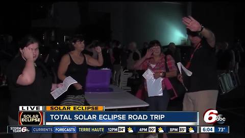 5 busloads of people are traveling from central Indiana to Hopkinsville, KY to view to total solar eclipse