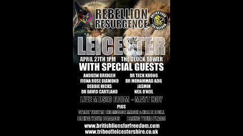 Promo - Rebellion Resurgence - Leicester Clocktower Sat 27th April, 2024