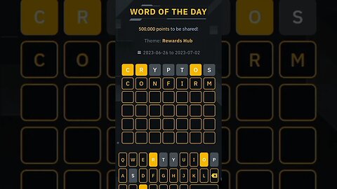 7 letter WOTD answer binance today | word of the day binance today