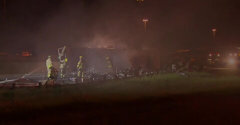 Truck carrying thousands of rolls of toilet paper crashes