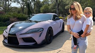 This Mom’s SUPRA GETS ICY IN PURPLE GLITTER Fast 9 Themed Design | She Taking It To Supras In Vegas
