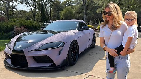 This Mom’s SUPRA GETS ICY IN PURPLE GLITTER Fast 9 Themed Design | She Taking It To Supras In Vegas