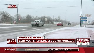 Slick roads heading into Arkansas