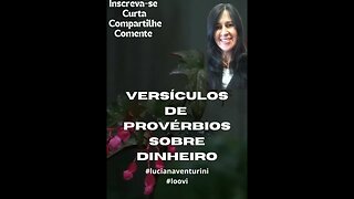 Versículos de provérbios sobre dinheiro #lucianaventurini #loovi #shorts