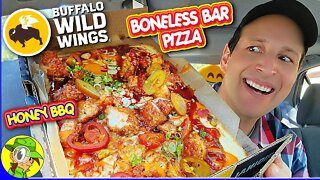 Buffalo Wild Wings® 🐂💸 HONEY BBQ BONELESS BAR PIZZA Review 🍯🐔🍕 | Peep THIS Out! 🕵️‍♂️