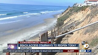 Encinitas beach access stairways to reopen Saturday