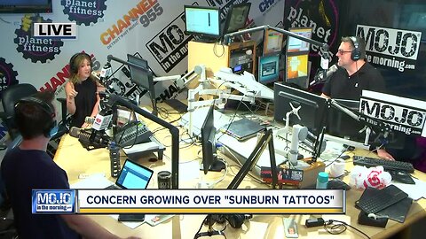 Discussing 'sunburn tattoos' with Mojo in the Morning