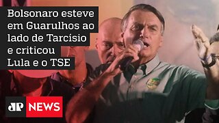 Após Bolsonaro criticar censura do TSE, apoiadores gritam "Jovem Pan"