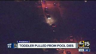 2-year-old dies after being pulled from west Phoenix pool