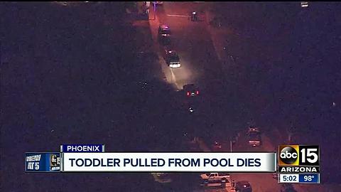 2-year-old dies after being pulled from west Phoenix pool