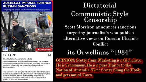 2022 MAR 08 Emergency podcast from The Aussie Cossack Australian Draconian Media Censorship