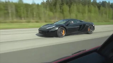 Is a red Ferrari 458 Italia faster than a yellow 458 vs the McLaren MP4-12C?