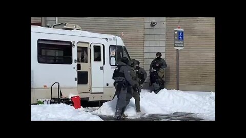 Ottawa, Canada - Police Break Into Protesters' Vehicles To Deal With Dissenting Canadians