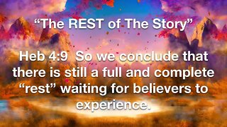 "The REST of The Story" Part 1 - Ron Collett 11-20-2022 @11am ET