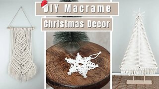 DIY Macrame Christmas Decorations and Ornament | Snowflake, Wall Hanging and Christmas Tree