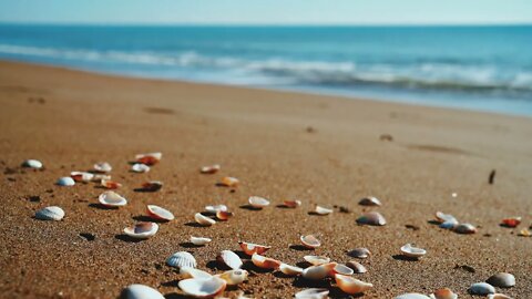 Beach Life With Crashing Sea Waves