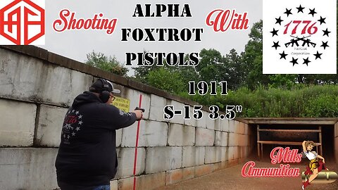 Alpha Foxtrot’s 1911-S15 3.5" 9MM. Mills Ammunition and 1776 Tactical taking it for a RIP!!