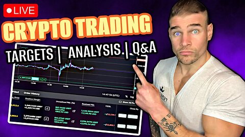 🔴 LIVE CRYPTO TRADING | WILL WE HOLD SUPPORT?!?! | Targets Analysis Q&A