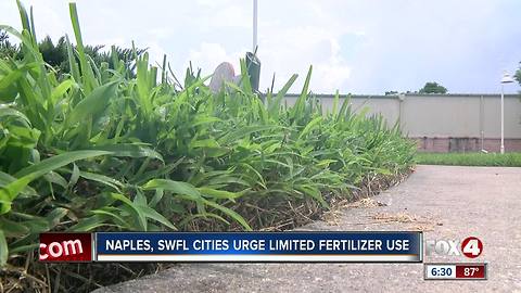 Naples, other SWFL cities urging limited use of fertilizers