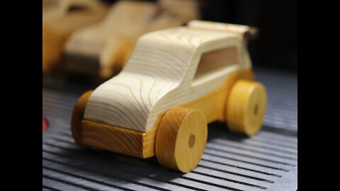 Handmade Wooden Toy Car Hot Rod Roadster Mini Van From The Speedy Wheels Series