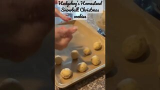 Snowball Christmas cookies #hedgehogshomestead