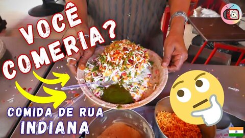 UMA DAS COMIDAS MAIS ESTRANHAS DO MUNDO! Reagindo a Comidas de Rua: ÍNDIA! | Veja Aqui React