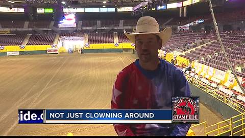 World traveling rodeo clown makes stop at the Snake River Stampede