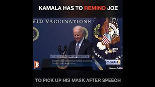 Biden “Forgets” To Put On His Mask