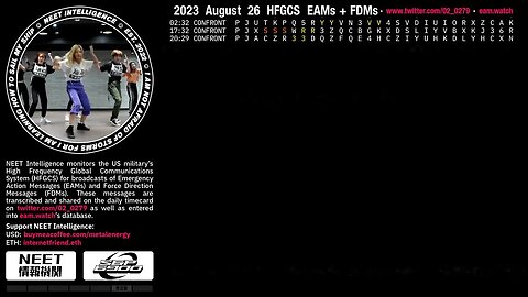 August 26 2023 Emergency Action Messages – US HFGCS EAMs + FDMs