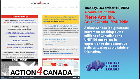 December 12, 2023 Zoom Guest: Pierre Attallah, Action4Canada MANITOBA