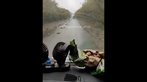 Road covered in land mines in Lyman,Donetsk region In Ukraine.