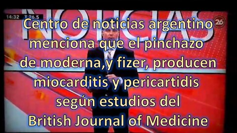 Prensa argentina admite que los pinchazos dan miocarditis y pericarditis.
