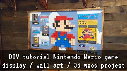 #DIY #tutorial #Nintendo #Mario game display / wall art / 3d wooden project